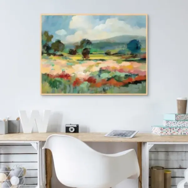 Canvas Art-Kirkland's Home Before The Summer Rain Framed Canvas Art Print Blue/Green/Multi