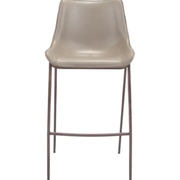 Bar Stools & Counter Height Stools-Kirkland's Home Beige & Brown Faux Leather 2-Pc. Bar Stool Set Gray