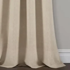 Curtains & Drapes-Kirkland's Home Beige Burlap Knotted Curtain Panel Set, 108 In. Tan