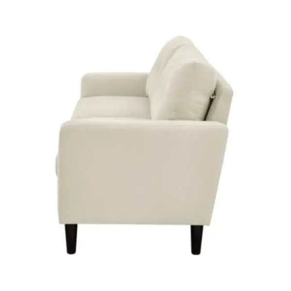 Sofas & Loveseats-Kirkland's Home Beige Button Tufted Sofa Ivory