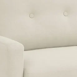 Sofas & Loveseats-Kirkland's Home Beige Button Tufted Sofa Ivory