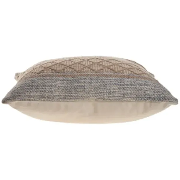 Pillows-Kirkland's Home Beige Criss Cross Accent Pillow Brown