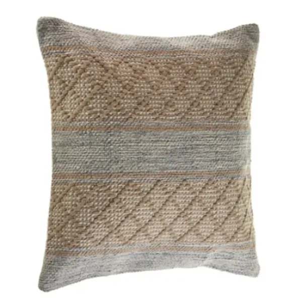 Pillows-Kirkland's Home Beige Criss Cross Accent Pillow Brown