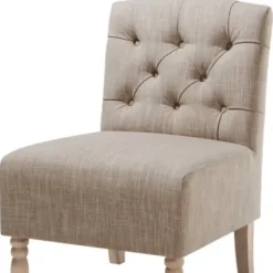 Accent Chairs-Kirkland's Home Beige Luna Tufted Armless Accent Chair Gray
