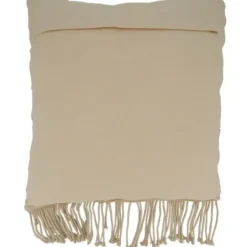 Blankets & Throws-Kirkland's Home Beige Macrame Design Throw Pillow Tan