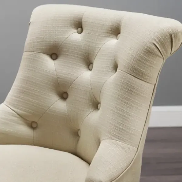 Office Furniture-Kirkland's Home Beige Miller Tufted Office Chair Tan