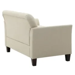 Sofas & Loveseats-Kirkland's Home Beige Upholstered Button Tufted Loveseat Tan