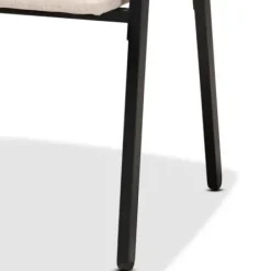 Dining Tables-Kirkland's Home Beige Upholstered Metal Frame 5-Pc. Dining Set Tan