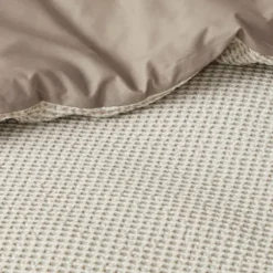 Duvets-Kirkland's Home Beige Waffle Weave 3-Pc. Queen Duvet Cover Set Tan