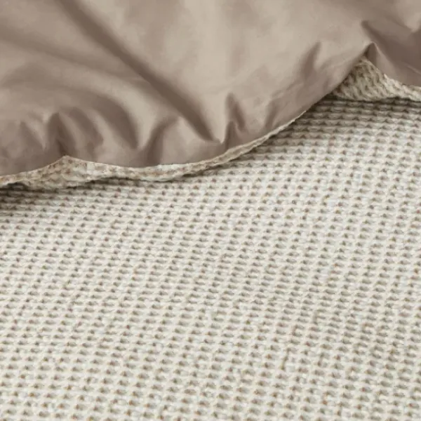 Duvets-Kirkland's Home Beige Waffle Weave 3-Pc. Queen Duvet Cover Set Tan