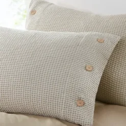 Duvets-Kirkland's Home Beige Waffle Weave 3-Pc. Queen Duvet Cover Set Tan
