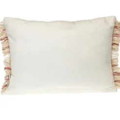 Pillows-Kirkland's Home Beige Woven Red Stripes Lumbar Pillow Tan