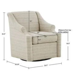 Accent Chairs-Kirkland's Home Benton Swivel Glider Accent Chair Tan