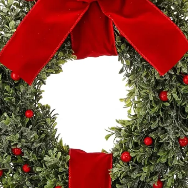 Wreaths-Kirkland's Home Berries And Boxwood Double Wreath Green/Red