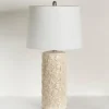Table Lamps-Kirkland's Home Berto Glazed Floral Table Lamp Ivory