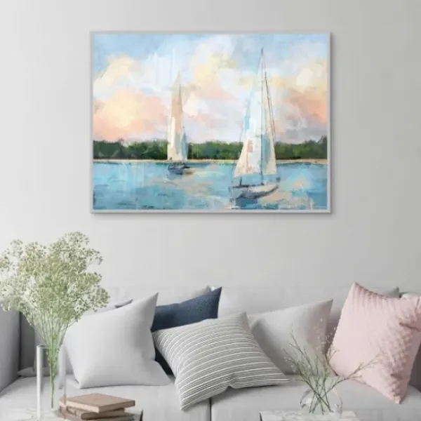 Framed Art-Kirkland's Home Best Day Ever Framed Canvas Art Print Blue/Multi