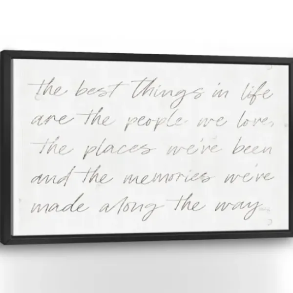 Wall Quotes & Signs-Kirkland's Home Best Things Framed Canvas Art Print, 38X26 In. White/Black