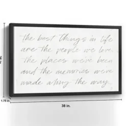 Wall Quotes & Signs-Kirkland's Home Best Things Framed Canvas Art Print, 38X26 In. White/Black