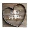 Wall Quotes & Signs-Kirkland's Home Better Together Metal And Wood Plank Wall Plaque Brown/Silver