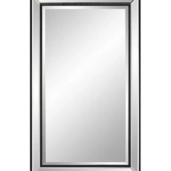 Decorative Mirrors-Kirkland's Home Beveled Rectangular Wall Mirror Black