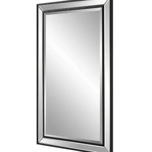 Decorative Mirrors-Kirkland's Home Beveled Rectangular Wall Mirror Black