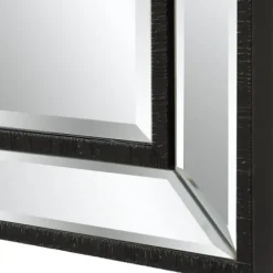 Decorative Mirrors-Kirkland's Home Beveled Rectangular Wall Mirror Black