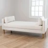 Sofas & Loveseats-Kirkland's Home Birch Wood Chaise Lounge Ivory