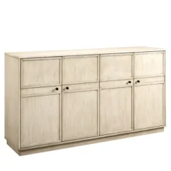 Cabinets & Sideboards-Kirkland's Home Birch Wood 4-Door Sideboard Ivory