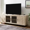 Tv Stands & Media Consoles-Kirkland's Home Birch Wood Herringbone 4-Door Tv Stand