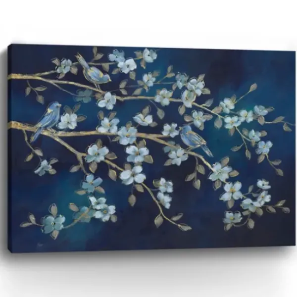 Canvas Art-Kirkland's Home Bird Conference Giclee Canvas Print, 48X36 In. Blue