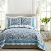Quilts-Kirkland's Home Bisou Floral Full/Queen 3-Pc. Quilt Set Blue