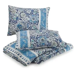 Quilts-Kirkland's Home Bisou Floral Full/Queen 3-Pc. Quilt Set Blue