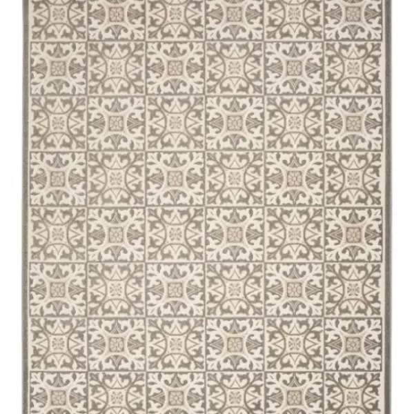 Outdoor Rugs-Kirkland's Home Black & Gray Diamond Stripe Outdoor Area Rug, 4X6 Black/Gray