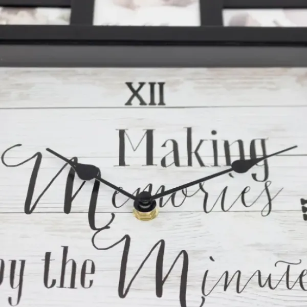 Clocks-Kirkland's Home Black 12 Photo Frame Collage Clock