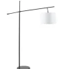 Floor Lamps-Kirkland's Home Black Adjustable Arm Modern Floor Lamp White