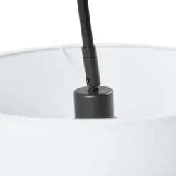 Floor Lamps-Kirkland's Home Black Adjustable Arm Modern Floor Lamp White