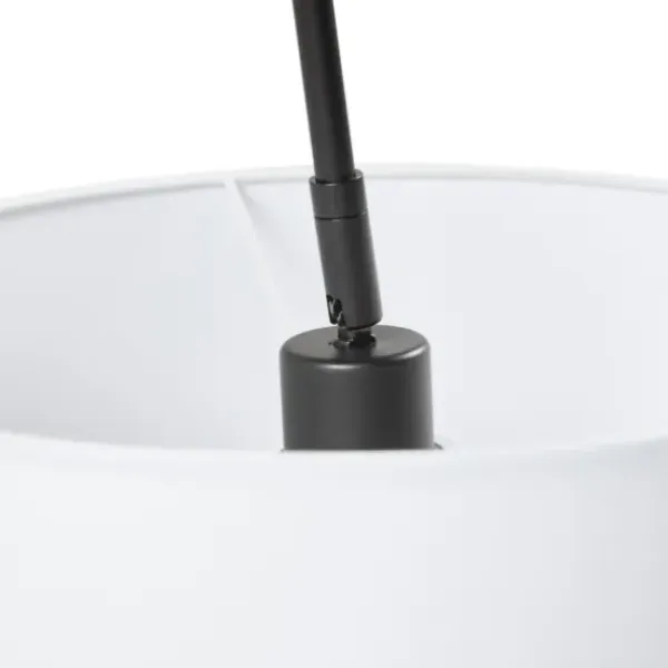 Floor Lamps-Kirkland's Home Black Adjustable Arm Modern Floor Lamp White