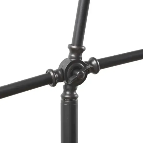 Floor Lamps-Kirkland's Home Black Adjustable Arm Modern Floor Lamp White