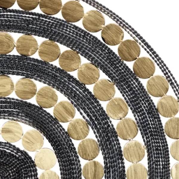 Wall Plaques-Kirkland's Home Black And Gold Concentric Wall Plates, Set Of 3 Black/Gold
