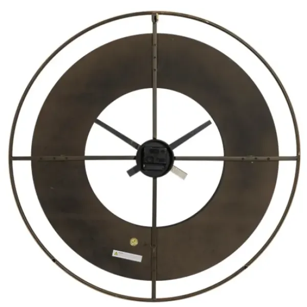 Clocks-Kirkland's Home Black And Gold Open Frame Axis Clock