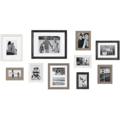 Gallery Wall Frames-Kirkland's Home Black And Gray 10-Pc. Gallery Wall Frame Set