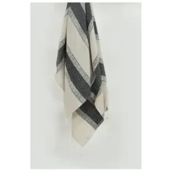 Blankets & Throws-Kirkland's Home Black And Natural Colorblock Chevron Throw Black/Tan