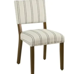 Dining Chairs-Kirkland's Home Black And Striped Dining Chairs, Set Of 2 White