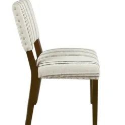 Dining Chairs-Kirkland's Home Black And Striped Dining Chairs, Set Of 2 White