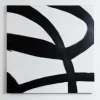Canvas Art-Kirkland's Home Black And White Abstract Canvas Wall Art White/Black