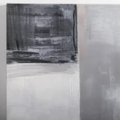 Canvas Art-Kirkland's Home Black And White Abstract Block Canvas Art Print Black/White/Gray