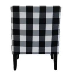 Accent Chairs-Kirkland's Home Black And White Buffalo Check Armchair Black/White