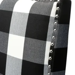 Accent Chairs-Kirkland's Home Black And White Buffalo Check Armchair Black/White