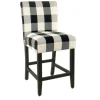 Bar Stools & Counter Height Stools-Kirkland's Home Black And White Buffalo Check Counter Stool Black/White