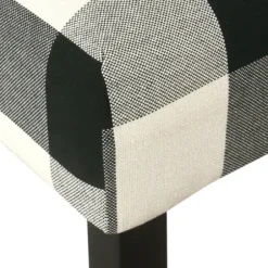 Bar Stools & Counter Height Stools-Kirkland's Home Black And White Buffalo Check Counter Stool Black/White